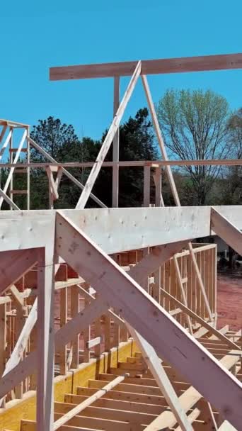 Sitio Construcción Está Actualmente Marcha Para Construir Una Nueva Casa — Vídeos de Stock