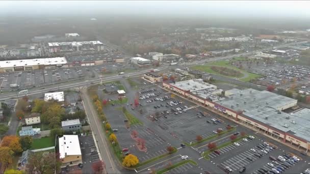 October 2023 East Brunswick Usa Big Parking Cars Shopping Mall — Stock Video