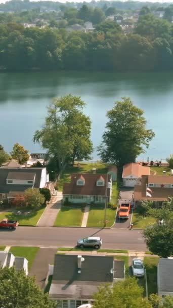 Nachází Blízkosti Rybníka New Jersey Toto Malé Americké Město Skládá — Stock video