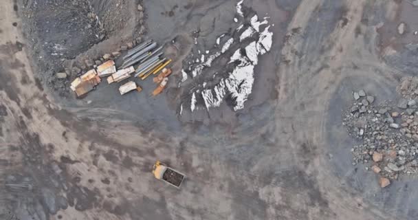 Grande Cava Discarica Mineraria Camion Viene Utilizzato Trasporto Pietre Cava — Video Stock