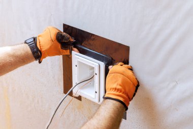 Mounting on external is wall outside deep plastic electrical box weatherproof