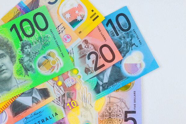 Australian currency AUD dollars is issued by National Bank of Australia in variety denominations.