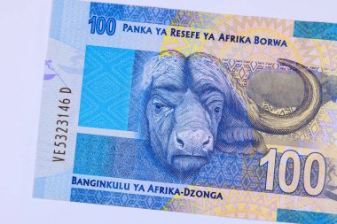 Güney Afrika Merkez Bankası 100 rands nakit arka manzara banknotları yayınladı
