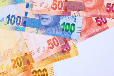 Güney Afrika ulusal bankası çeşitli banknotlar çıkardı.