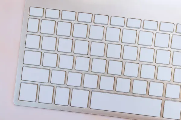 stock image Clear keyboard with blank buttons without any inscriptions