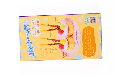 Yokohama, Kanagawa, 5 Eylül 2024, Japonya 'dan şekerleme, beyaz arka planda çikolata seti.