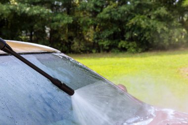 Açık hava araba yıkama yüksek basınçlı su jeti