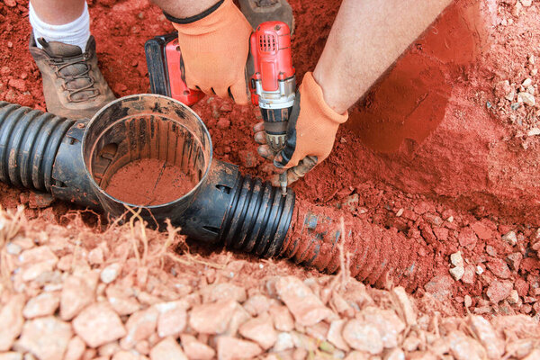 In order to repair damaged drainage system for collecting rainwater, underground storm sewer pipes must be replaced.