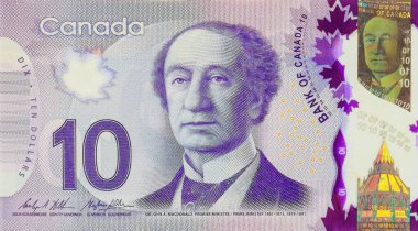 Kanada Bankası, on dolarlık polimer banknotlar tarafından yayınlandı.
