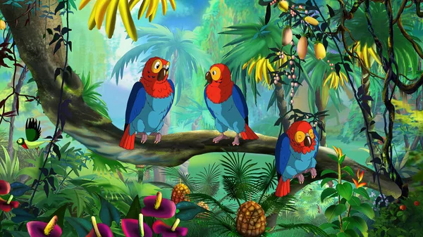 Macaw Ara Pittura Digitale Illustrazione Colori — Foto Stock