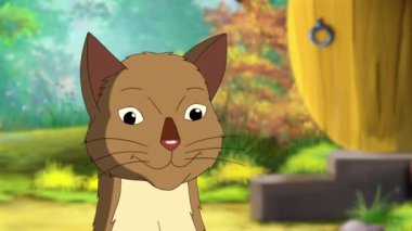 Evcil Kırmızı Tekir Kedi miyavlıyor. El yapımı döngü HD görüntüler.