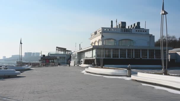 Odessa Ukraine 2023 Terrace Sea View Restaurant Lanzheron Beach Odessa — Video
