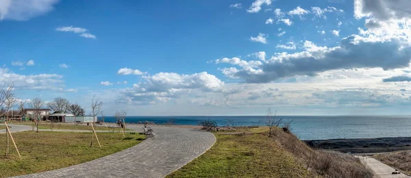 Odessa Ucrania 2023 Terraplén Playa Suburbana Fontanka Mar Negro Cerca — Foto de Stock