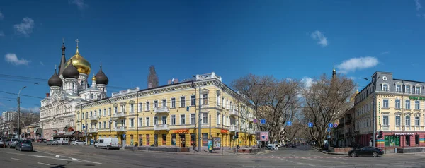 Odessa Ucrânia 2023 Edifício Histórico Mosteiro Rua Panteleimonovskaya Odessa Ucrânia — Fotografia de Stock