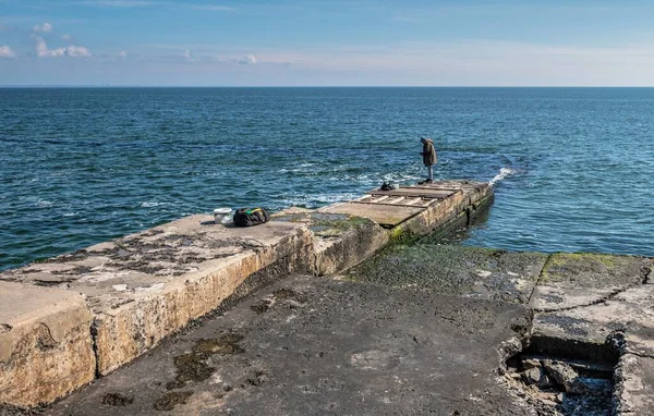 Odessa Ucrania 2023 Costa Del Mar Negro Playa Salvaje Odessa — Foto de Stock