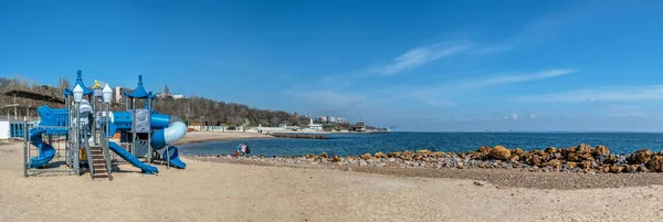 Odessa Ucrania 2023 Costa Del Mar Negro Playa Salvaje Odessa — Foto de Stock