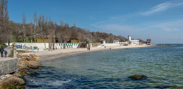 Odessa Ukraine 2023 Schwarzmeerküste Wilden Strand Odessa Ukraine Einem Sonnigen — Stockfoto