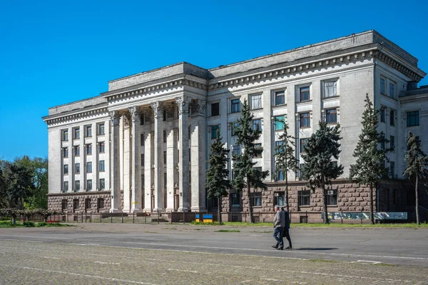 Odessa Ukraine 2023 Bâtiment Historique Maison Des Syndicats Sur Champ — Photo