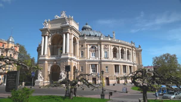 Οδησσός Ουκρανία 2023 Οδησσός Κρατική Ακαδημαϊκή Όπερα Και Μπαλέτο Θέατρο — Αρχείο Βίντεο