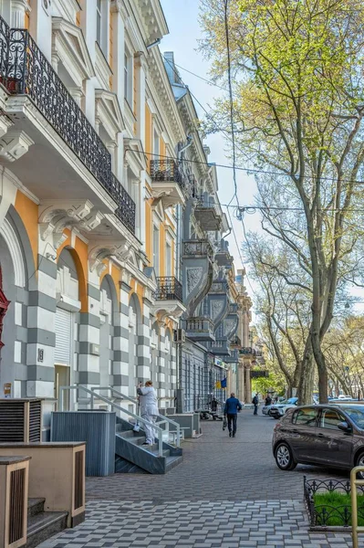 Odessa Ukraine 2023 Bâtiment Historique Sur Rue Pushkinskaya Odessa Ukraine — Photo