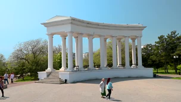 Tchernomorsk Ukraine 2023 Colonnade Tchernomorsk Région Odessa Ukraine Beau Jour — Video