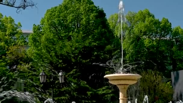 Odessa Ukraine 2023 Fontaine Dans Parc Ville Dans Centre Historique — Video