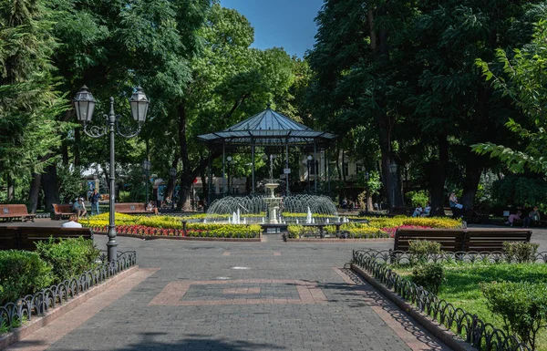 Odessa Oekraïne 2023 Stadsplein Fontein Odessa Oekraïne Een Zonnige Zomerdag — Stockfoto