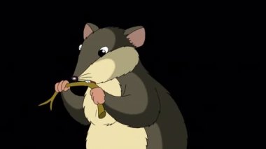 Tarla faresi korkar. El yapımı HD görüntüler alfa kanalı ile izole edildi. 