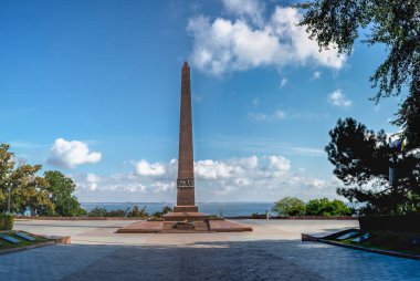 Odessa, Ukraine 22.09.2023. the Monument to fallen unknown sailor in World war 2. Odessa, Ukraine, sunny September day clipart