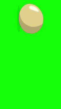 Kahverengi tırtıl sürünüyor. El yapımı 2D animasyon HD görüntüler yeşil ekranda izole edildi. Video düzenleme ve vahşi yaşam projeleri için dikey görüntüler