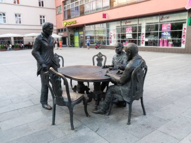 Lodz, Polonya: Eski kentte bronz heykeller