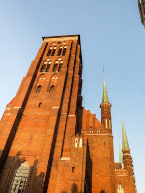 Gdansk, Polonya: tipik eski evleri olan şehir merkezi