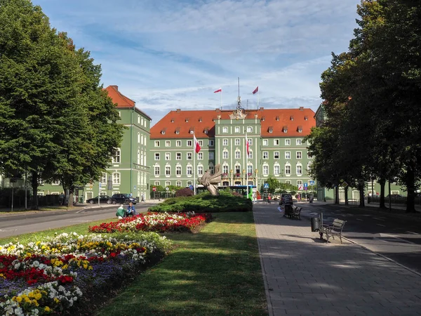 Szczecin Polonya Şehir Merkezindeki Tarihi Binalar Malikaneler — Stok fotoğraf