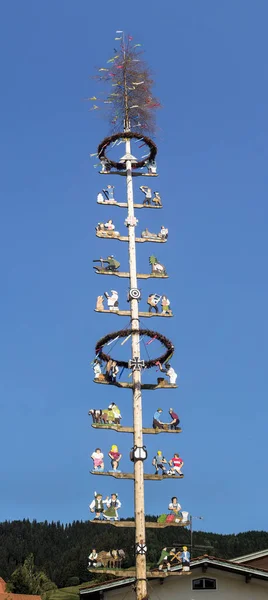 Allgau Germany Typical Decorated Maypole — Stock Photo, Image