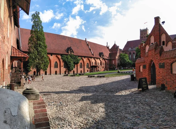 Malbork Şatosu Polonya Marlbork Antik Ortaçağ Kalesi — Stok fotoğraf