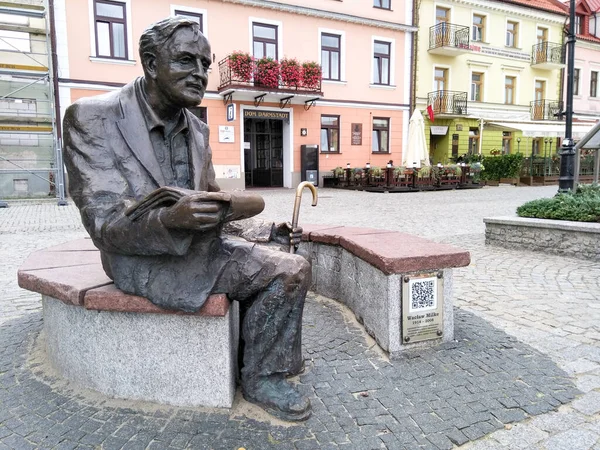Plock Poland Bronze Statues Old Town — Stock Photo, Image