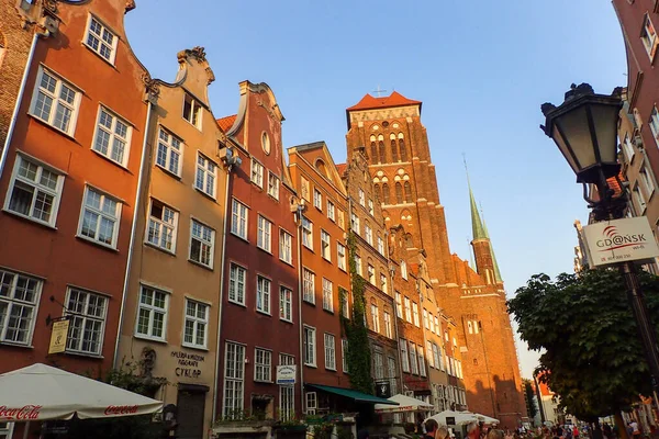 stock image Gdansk, Poland: city center with typical old houses