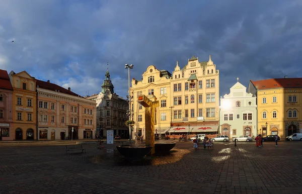 Plzen República Checa Centro Cidade Edifícios Históricos — Fotografia de Stock