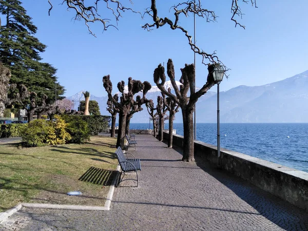 Menaggio Włochy Nad Jeziorem Zabytkowe Budynki Słynnego Miasta — Zdjęcie stockowe