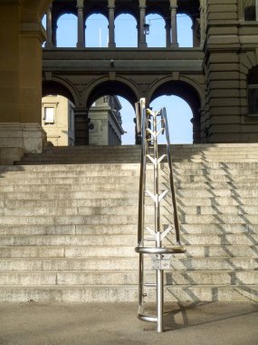 Bern, Switzerland: Access staircase to Federal Palace headquarters of the Government of the Swiss Confederation