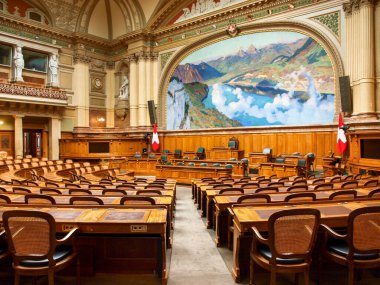 Bern, Switzerland: Dome of the Federal Palace of the Swiss Confederation clipart