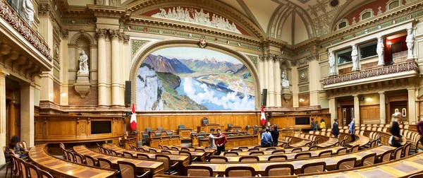 Βέρνη Ελβετία Θόλος Του Ομοσπονδιακού Παλατιού Της Ελβετικής Συνομοσπονδίας Φωτογραφία Αρχείου