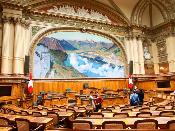 Bern Switzerland Dome Federal Palace Swiss Confederation Foto Stock Royalty Free