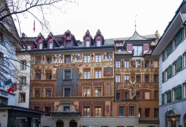 Lucerne, Switzerland: Old city center of the lake town.