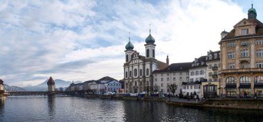 Lucerne, Switzerland: Old city center of the lake town.