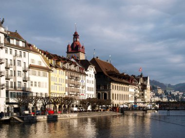 Lucerne, Switzerland: Old city center of the lake town.