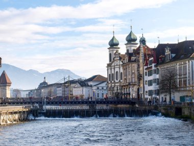 Lucerne, Switzerland: Old city center of the lake town.