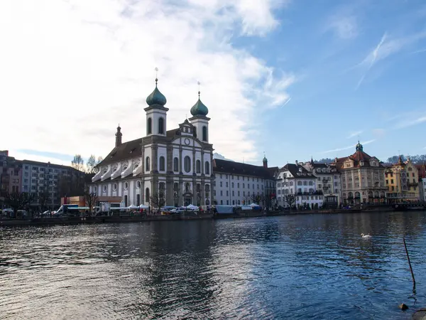 Lucerne, Switzerland: Old city center of the lake town.