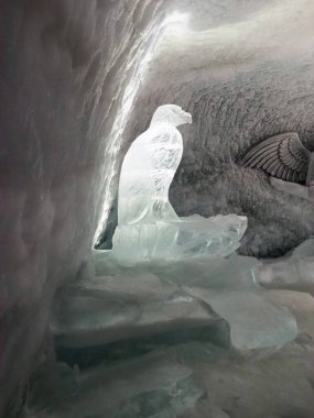 Zermatt, Switzerland: Matterhorn Glacier Paradise, visit of the exhibition inside the glacier.