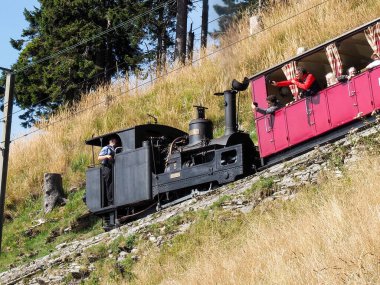 Monte Generoso, Switzerland: Monte Generoso railway, steam locomotive of 1890